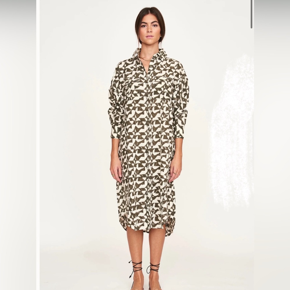 Mirth Kyoto house dress in sea glass in branch size small.